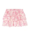 Versace Kids Pattern Printed Ruffled Skirt