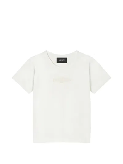 Versace Kids Printed Cotton-jersey T-shirt In White