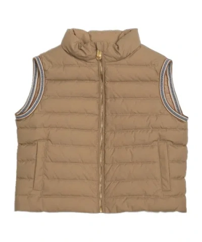 Versace Kids' Sleeveless Down Vest In Neutral