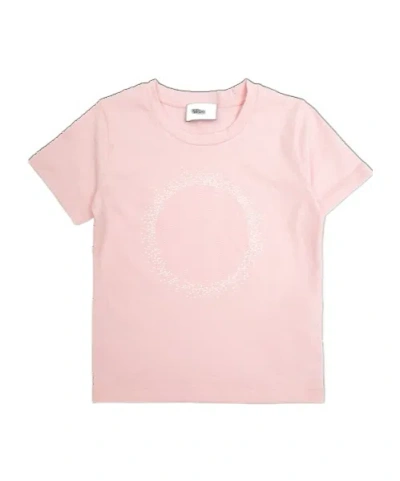 Versace Kids Short Sleeve Crewneck T-shirt In Pink