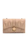 Versace Leather Shoulder Bag In Neutrals