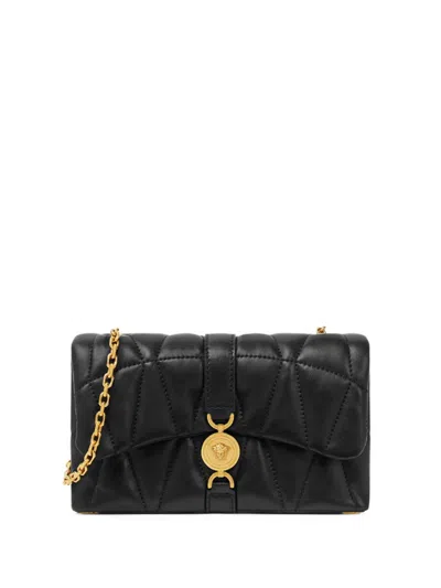 Versace Kleio Leather Mini Bag In Black