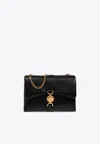 Versace Kleio Flap Leather Chain Shoulder Bag