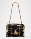 Versace Kleio Medusa Barocco Tweed Shoulder Bag In Black