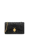 Versace Mini Quilted Kleio Leather Crossbody Bag In Black