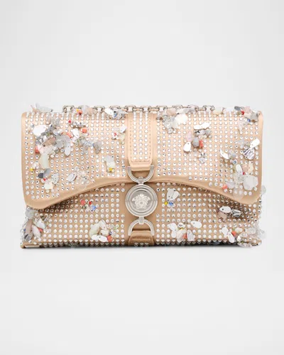 Versace Kleio Mini Beaded Rhinestone Shoulder Bag