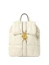 Versace Kleio Quilted Drawstring Backpack In White