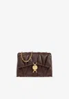 Versace Kleio Quilted Leather Shoulder Bag In Brown