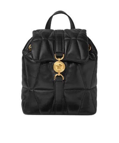 Versace Kleio Quilted Medusa-motif Backpack In Black