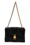 Versace Black Crossbody Bag With Buckle And Gold Chain