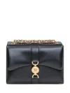 Versace Lambskin Chain Strap Shoulder Bag In Black