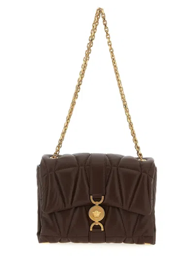Versace Kleio Shoulder Bag In Brown