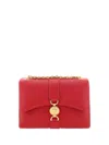 Versace Medusa 95 Kleio Leather Shoulder Bag In Lipstick Red- Gold