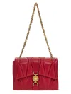 Versace Mini Kleio Leather Shoulder Bag In Red
