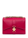 Versace Medusa 95 Kleio Leather Shoulder Bag In Red