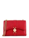 Versace Medusa 95 Kleio Leather Shoulder Bag In Red