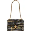 Versace Kleio Tweed Shoulder Bag In Multi