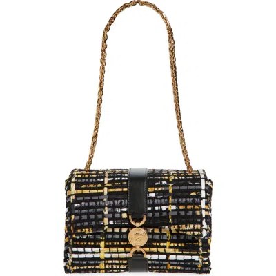Versace Kleio Tweed Shoulder Bag In Multi