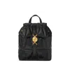 Versace Backpack Quilted Design Gold Tone Hardware In Black