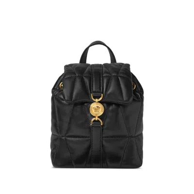 Versace Kleo Leather Backpack In Black