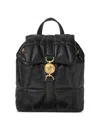 Versace Kleo Leather Backpack In Black