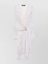 Versace Knee Length V-neck Wrap Dress