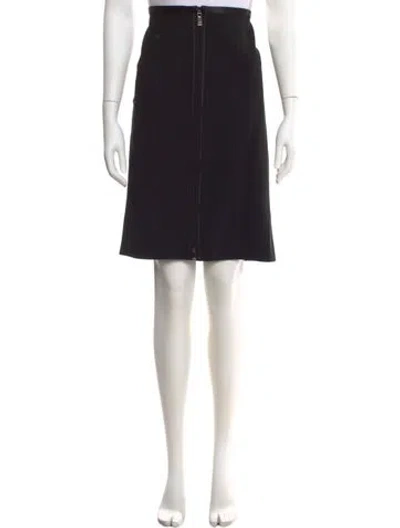 Pre-owned Versace Knee-length Skirt In Black