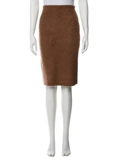 Pre-owned Versace Knee-length Skirt In Brown