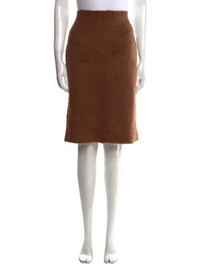 Pre-owned Versace Knee-length Skirt In Brown