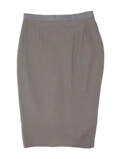 Pre-owned Versace Knee-length Skirt In Gray