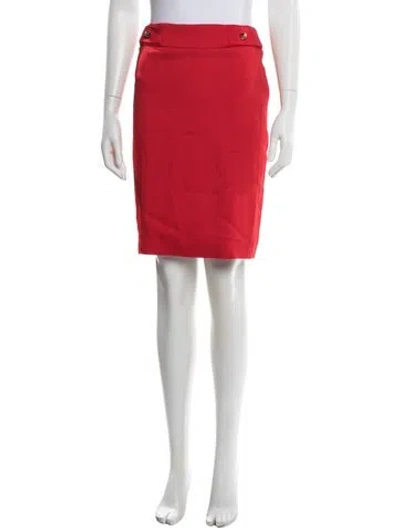 Pre-owned Versace Knee-length Skirt In Red