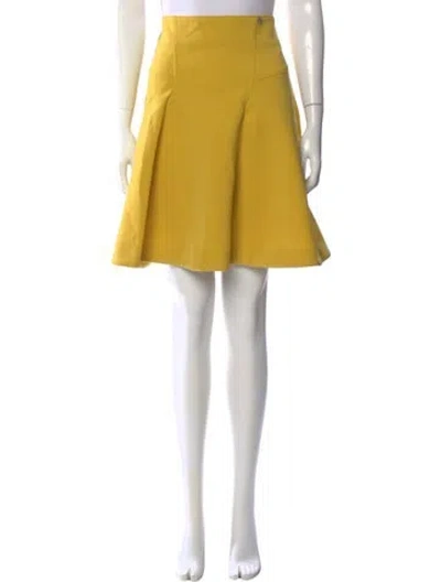 Pre-owned Versace Knee-length Skirt In Yellow