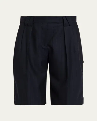 Versace Knee-length Suiting Shorts In Blue