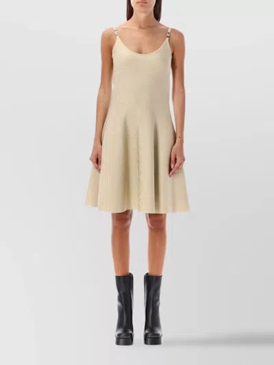 Versace Baroque Midi Dress In Neutrals