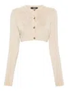 Versace Baroque Barocco Cardigan In Beige