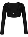 Versace Medusa Crop Knit Cardigan, Female, Black, 36 In Black