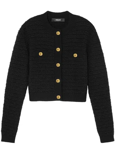 VERSACE VERSACE KNIT SWEATER COLLEGE TWEED