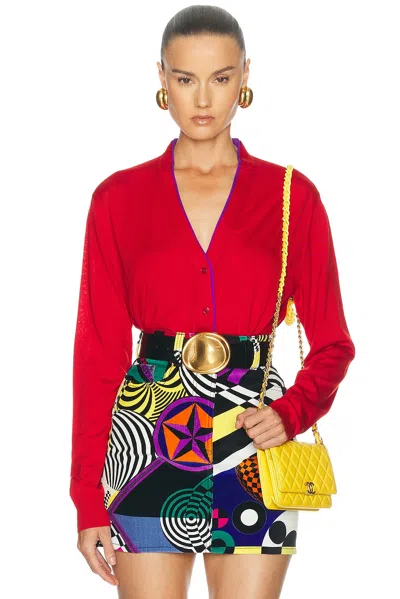 Versace Knit Sweater In Red