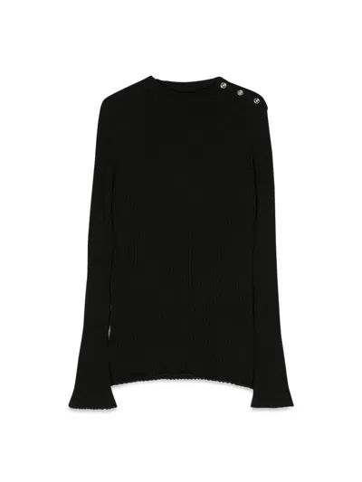 Versace Knit Sweater Rib Series In Black