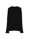 Versace Knit Sweater Rib Series In Black