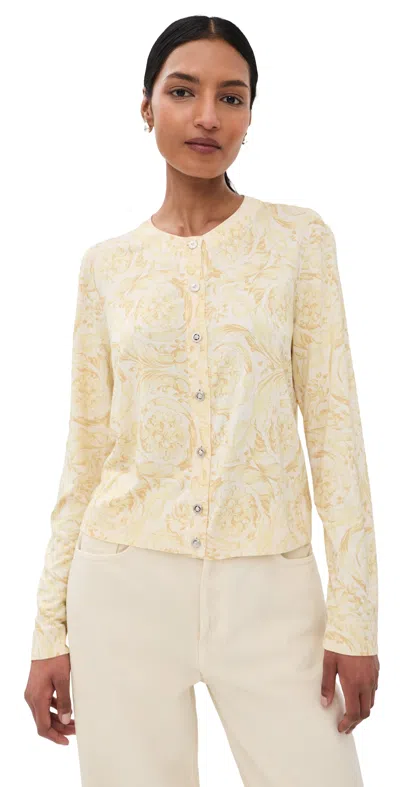Versace Yellow Barocco 92 Cardigan