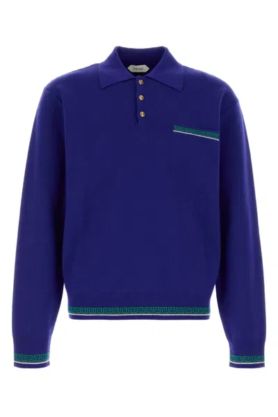 VERSACE VERSACE KNIT SWEATER WITH TIPPING DETAIL