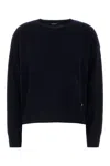 Versace Midnight Blue Stretch Wool Blend Sweater In Inkblue