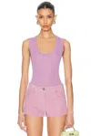 Versace Knit Tank Top In Dusty Lavender