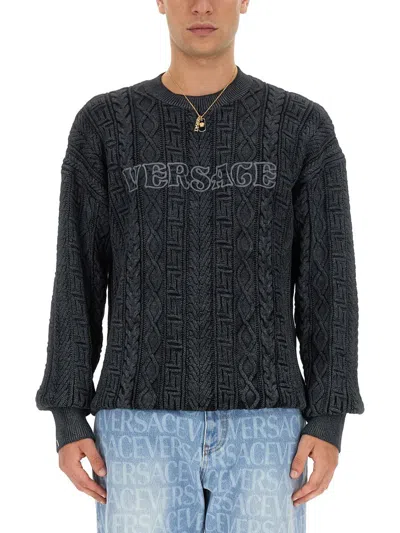 VERSACE VERSACE KNIT WITH GREEK BRAID WORK