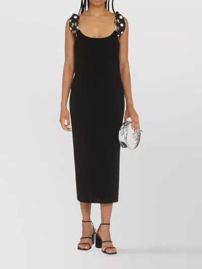 Versace Knitted Dress In Black
