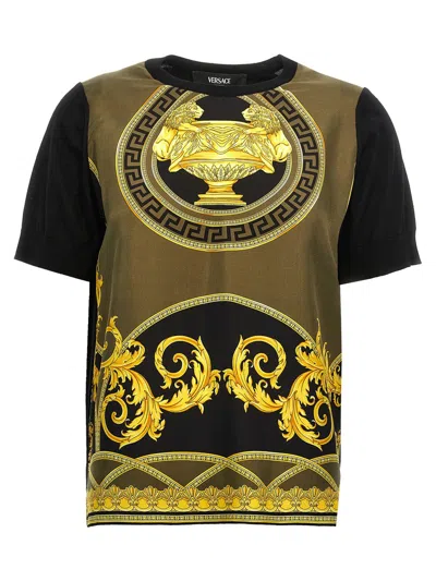 Versace Women's Knitted T-shirt 'the Cup Of The In Multi
