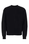 Versace Silk And Cotton Blend Sweater In Black