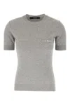 Versace Melange Grey Wool Blend Sweater In Concretemelange