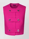 VERSACE KNITWEAR VEST WITH STRUCTURED SHOULDERS
